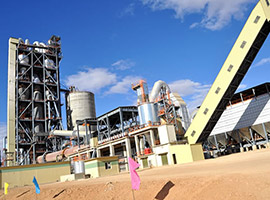 Cement clinker grinding plant